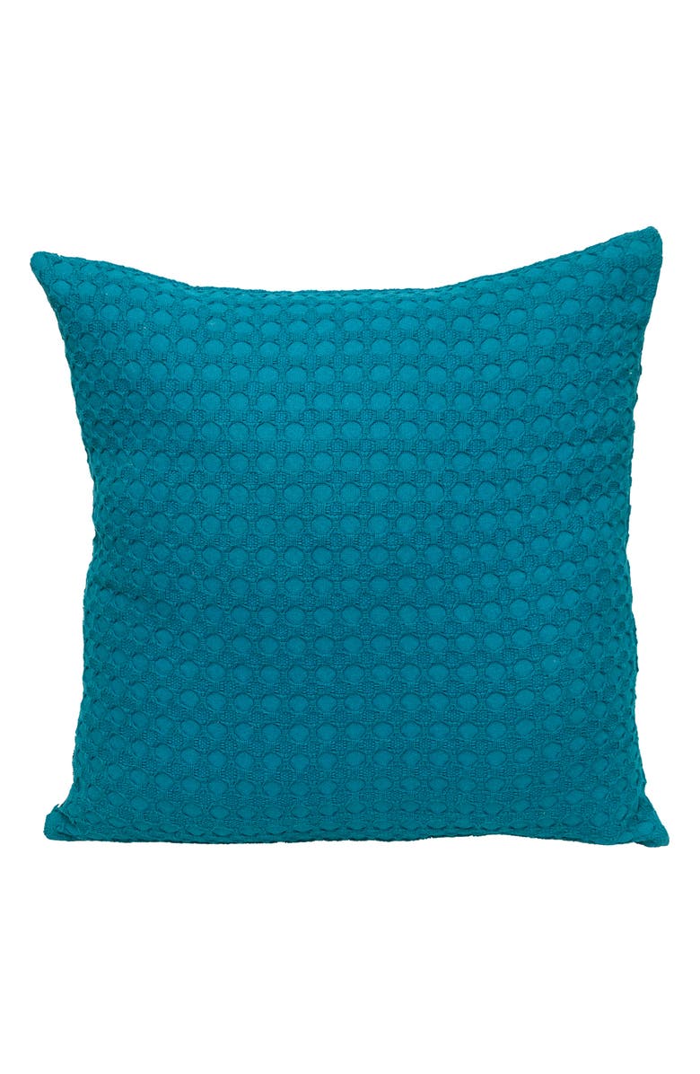 PARKLAND COLLECTION Crochet Overlay Throw Pillow, Main, color, Blue