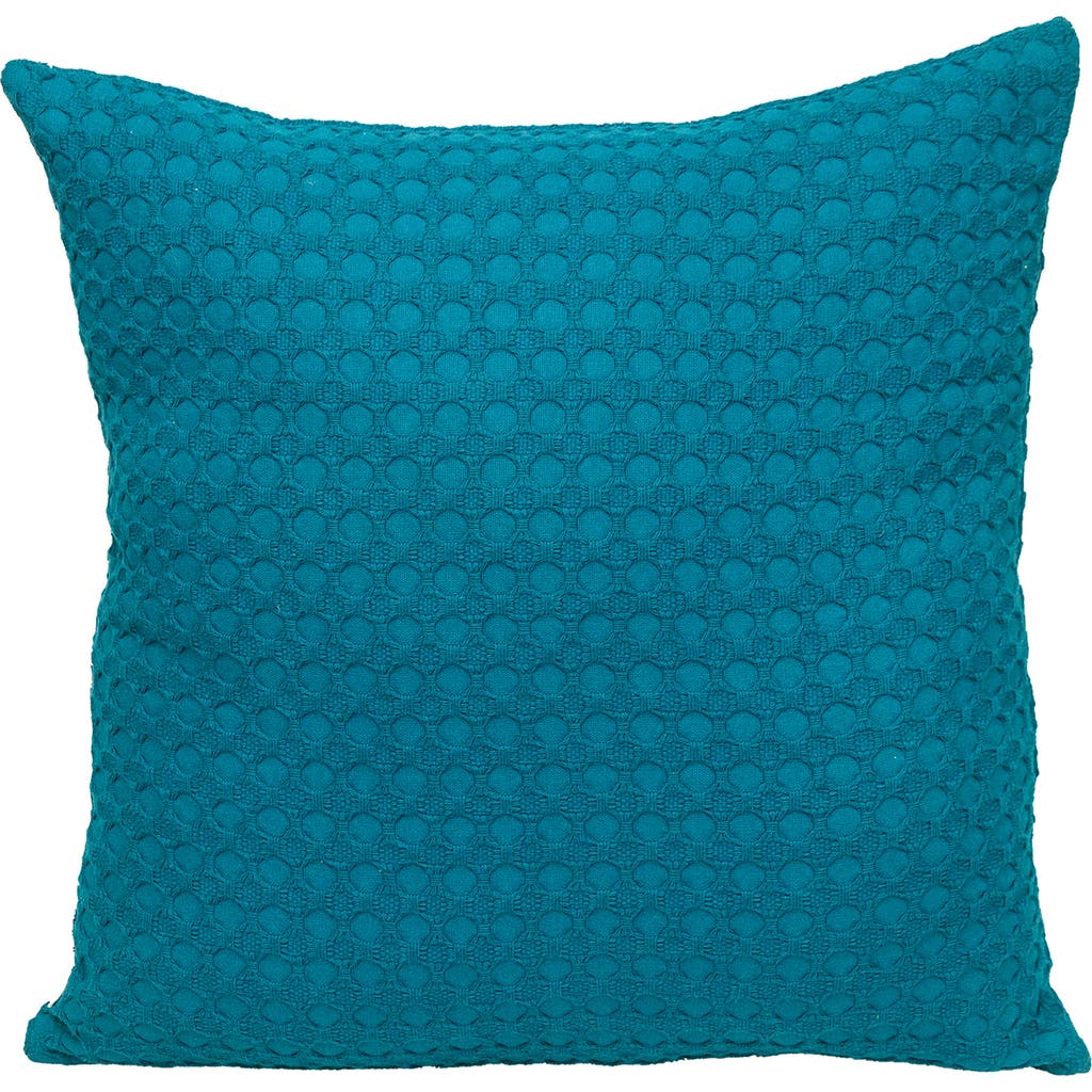 Parkland Collection Crochet Overlay Throw Pillow In Blue