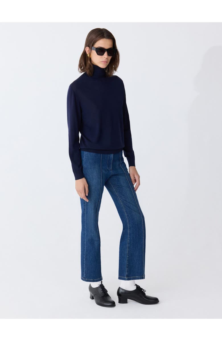 Callas Milano Lola Denim Flareleg Cropped Pant, Alternate, color, Indigo