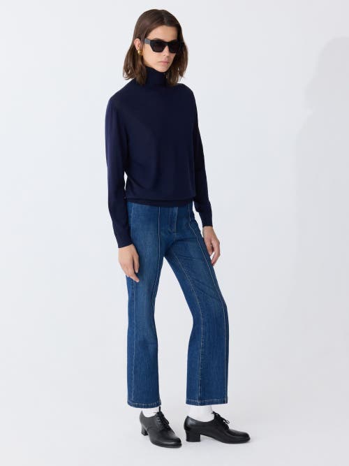 Callas Milano Lola Denim Flareleg Cropped Pant In Blue