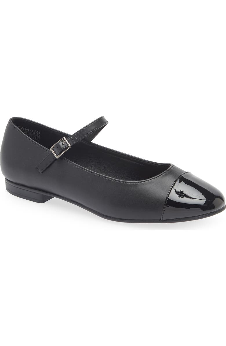 T Tahari Loft Cap Toe Mary Jane Flat, Main, color,