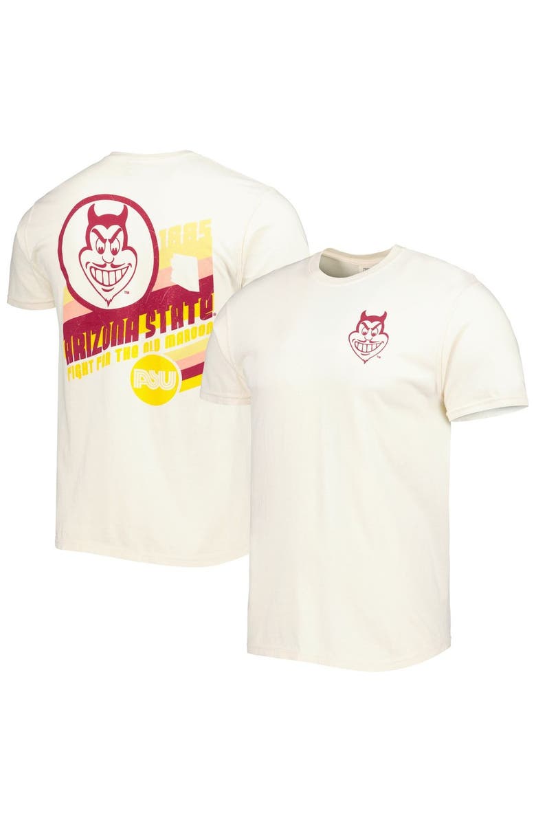 IMAGE ONE Men's Cream Arizona State Sun Devils Vault Vintage Comfort Color T-Shirt, Main, color, 
