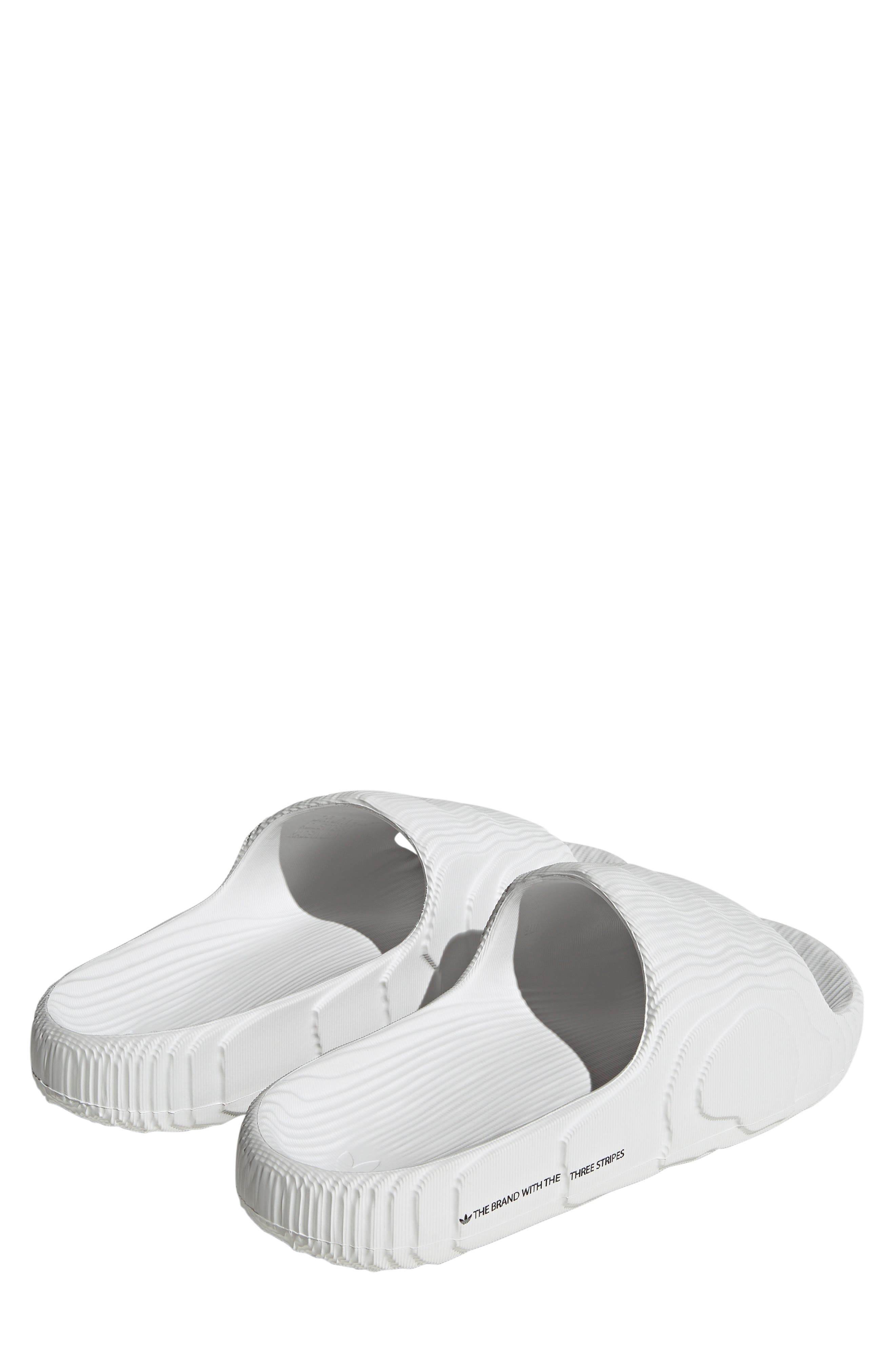 Adilette Sport Slide Sandal, Alternate, color, WHITE/ WHITE/ BLACK