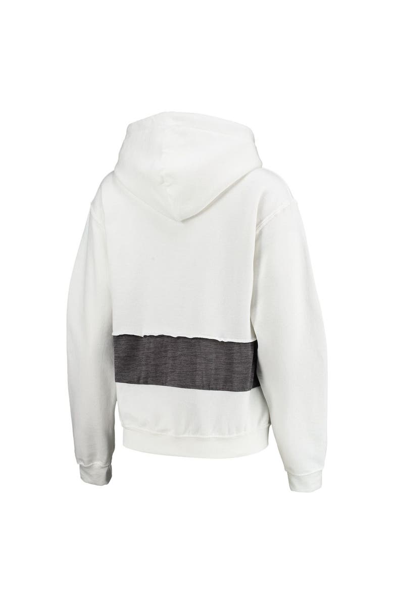 REFRIED APPAREL Women's Refried Apparel White New York Giants Sustainable Crop Dolman Pullover Hoodie, Alternate, color,