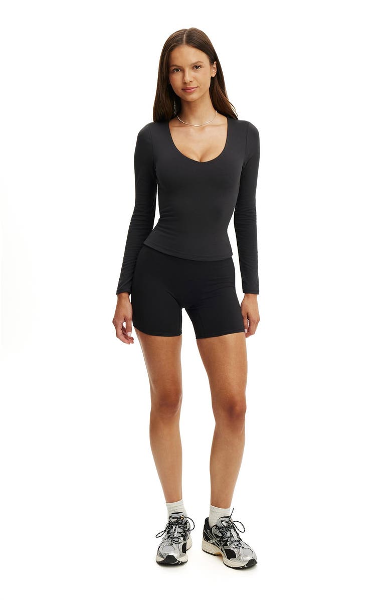 Body Women's Active Ultra Soft Scoop Neck Long Sleeve, Alternate, color, Black