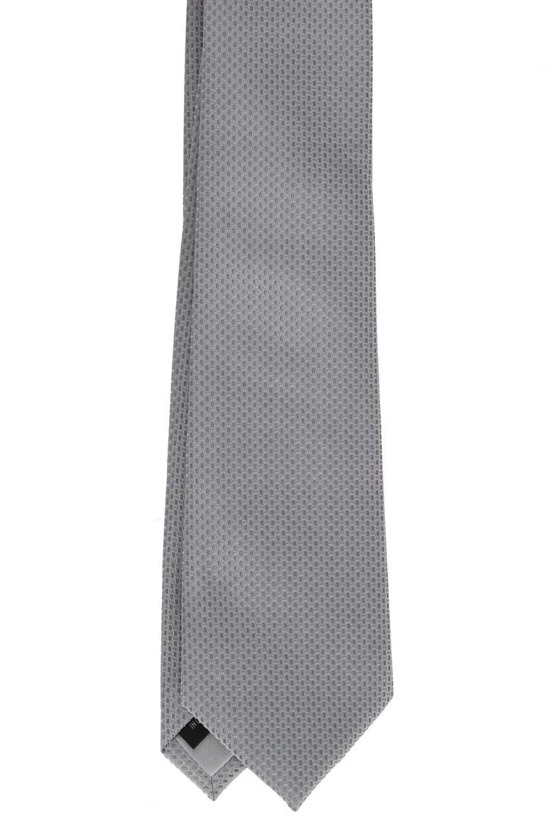 Solid Neat Tie, Alternate, color, SILVER GREY