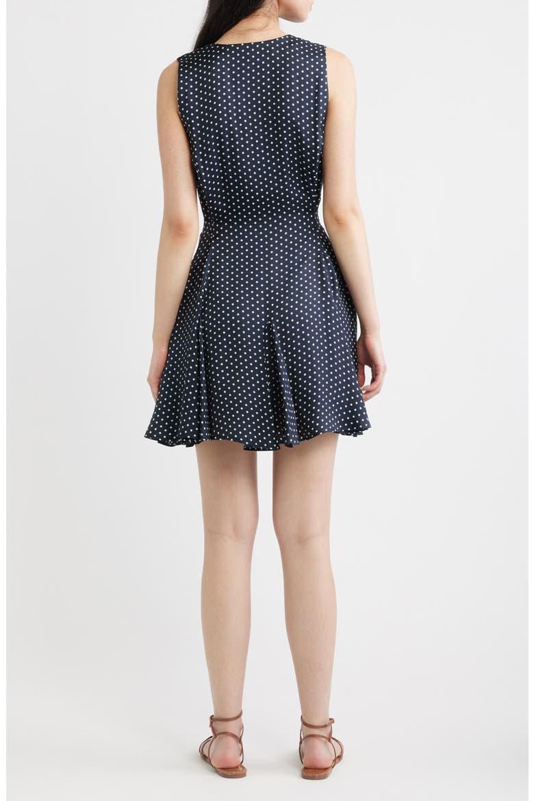 Aubrey Silk Blend Minidress, Alternate, color, HEPBURN DOT