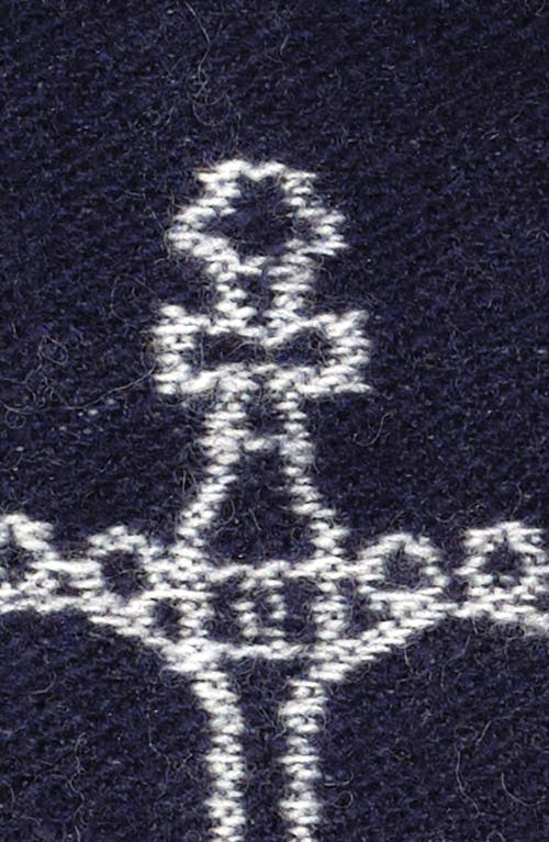 Ralph Lauren Lauren  Crest Jacquard Wrap In Blue