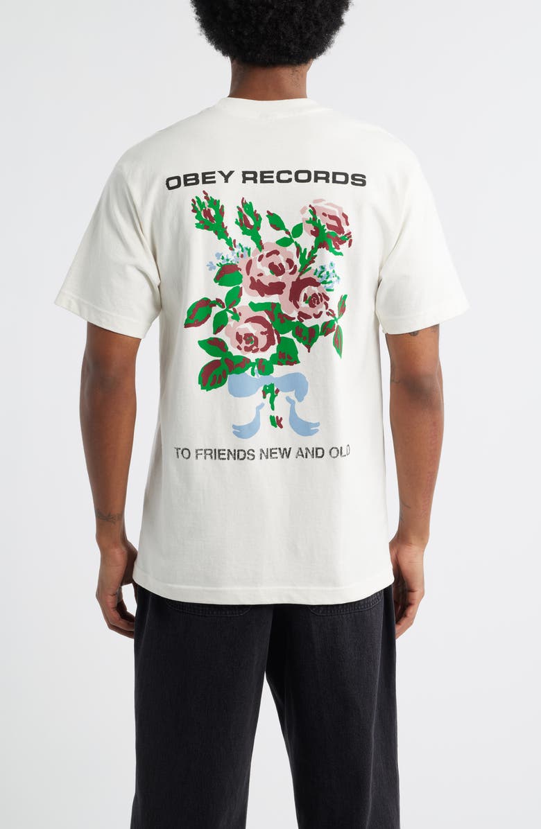 Obey To New Friends & Old Graphic T-Shirt, Alternate, color, Vintage White