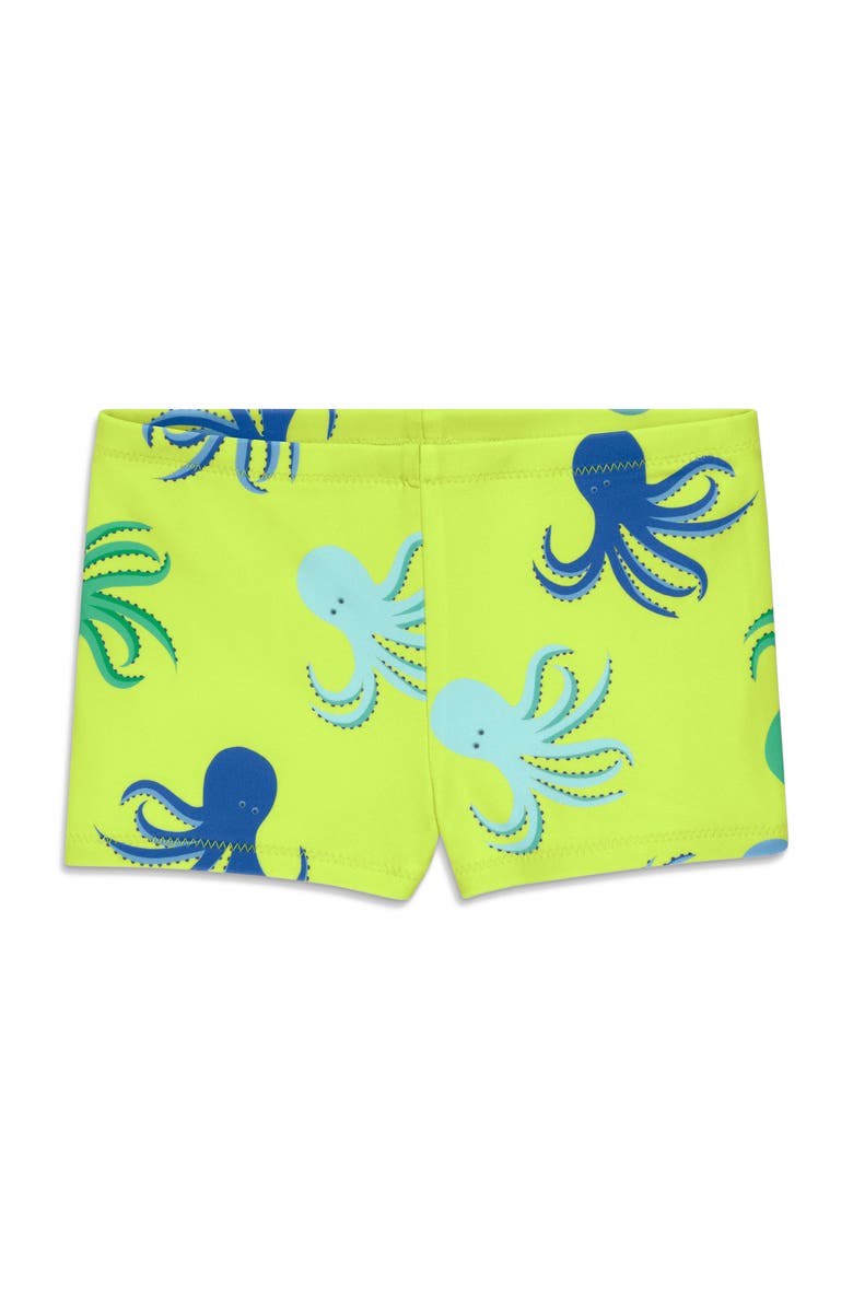 Primary Kids Swim Shortie In Seasonal Prints, Main, color, Lime Octopus