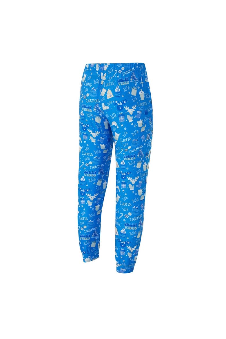 Men's Concepts Sport  Blue Detroit Lions Chestnut Long Sleeve Top & Pants Set, Alternate, color, Blue