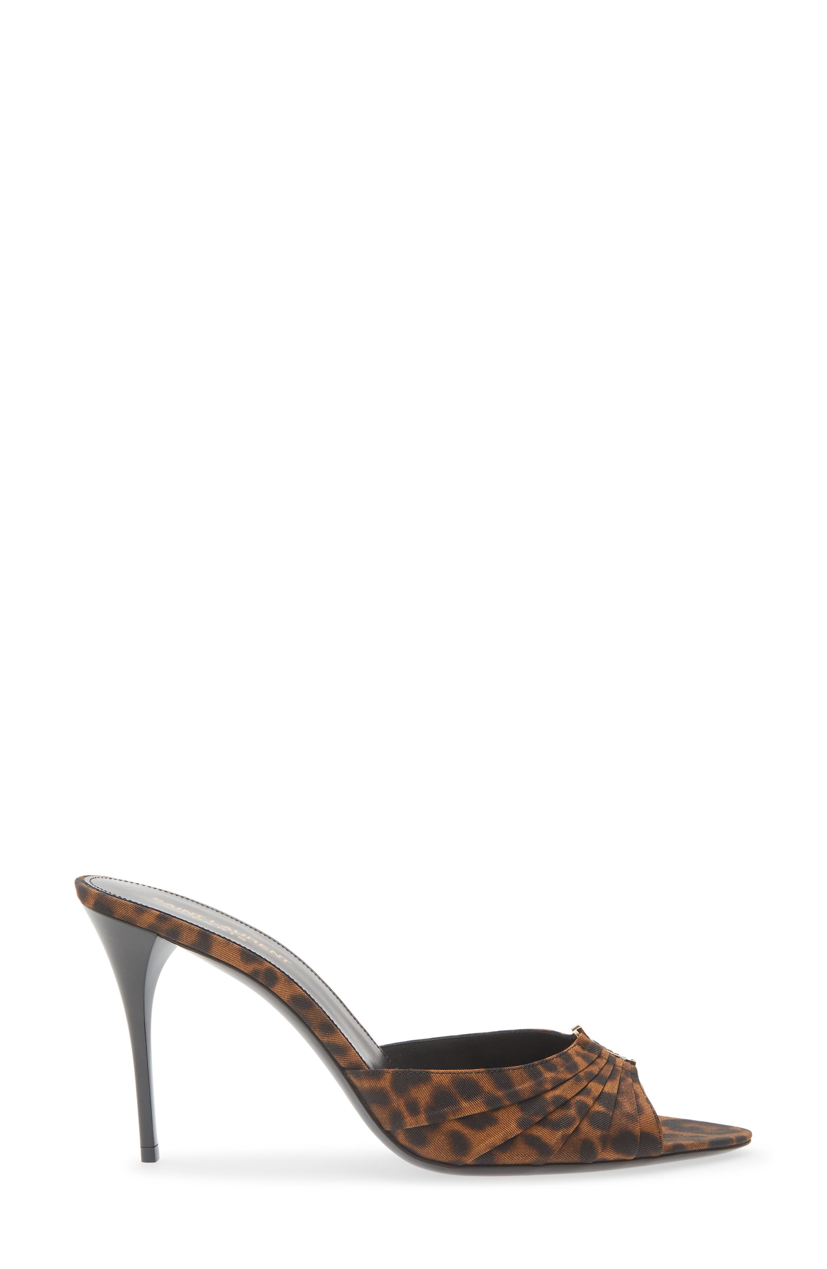 Saint Laurent Babylone Slide Sandal, Alternate, color, Coffee