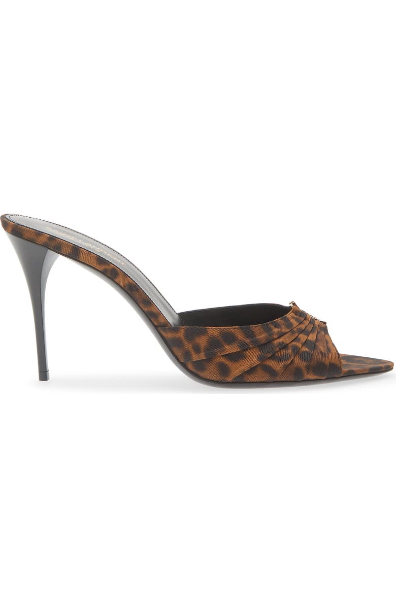 Saint Laurent Babylone Slide Sandal, Alternate, color, Coffee