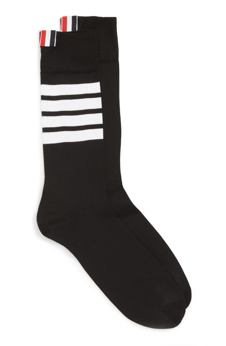 Thom Browne Stripe Crew Socks, Main, color, 