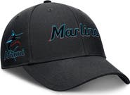 Nike Men's Nike Black Miami Marlins Rise Gaberdine Adjustable Hat