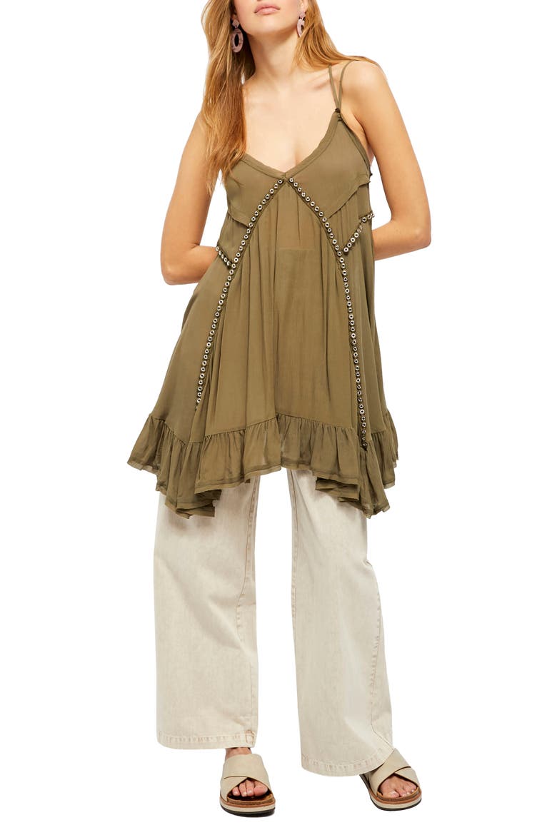 Sway with Me Trapeze Tunic Dress, Main, color, MARSH