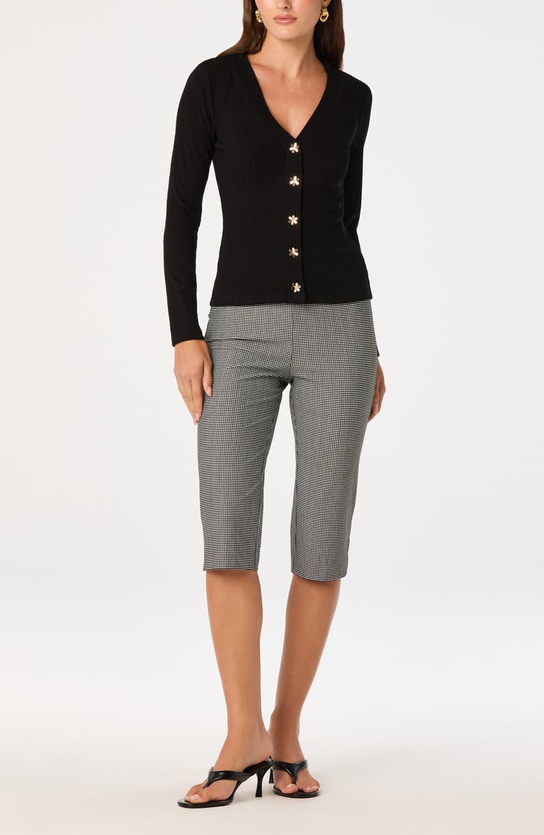 ASTR the Label McKenzie V-Neck Cardigan, Alternate, color, Black