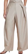 ELOQUII Pleat Detail Trouser With Long Belt