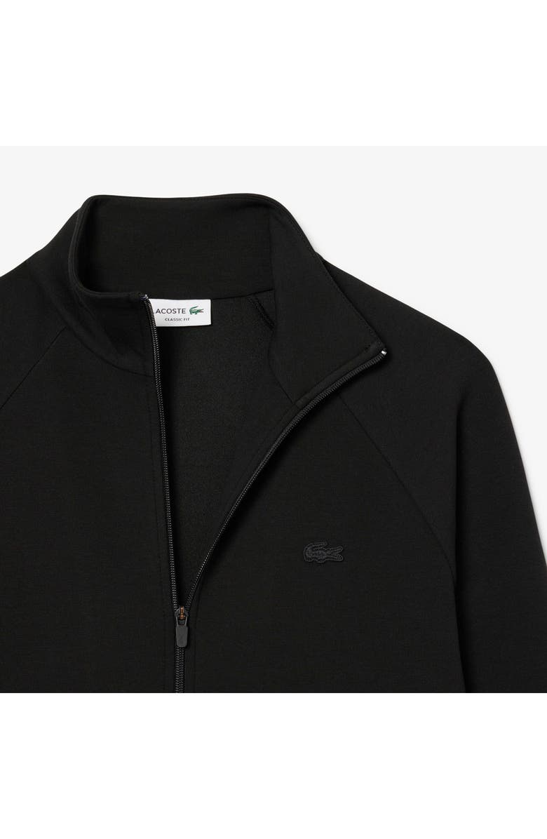 Lacoste Classic Fit Fleece Zip Sweatshirt, Alternate, color, Black