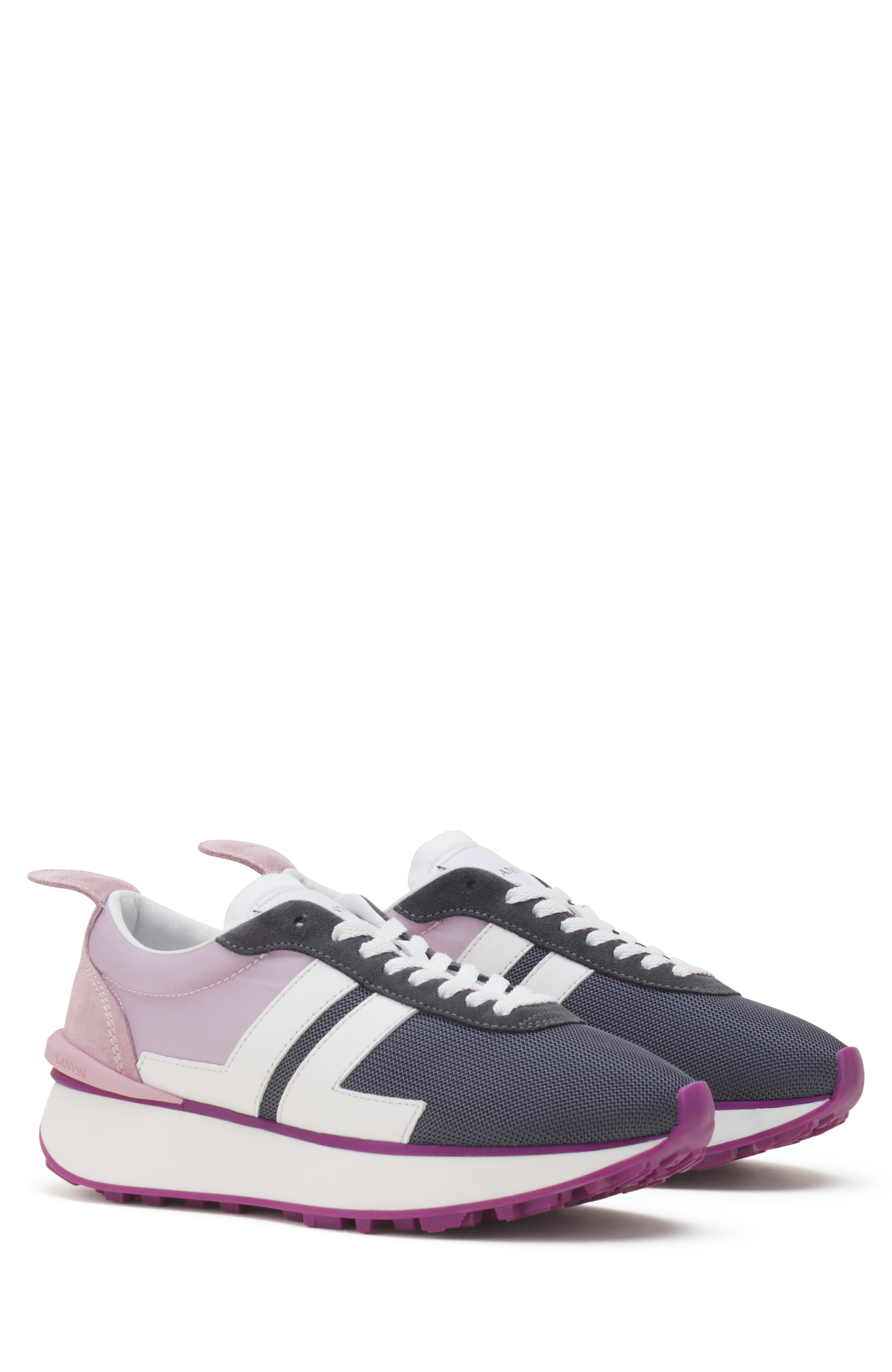 Bumpr Sneakers In Nylon And Mesh, Alternate, color, White/Pink