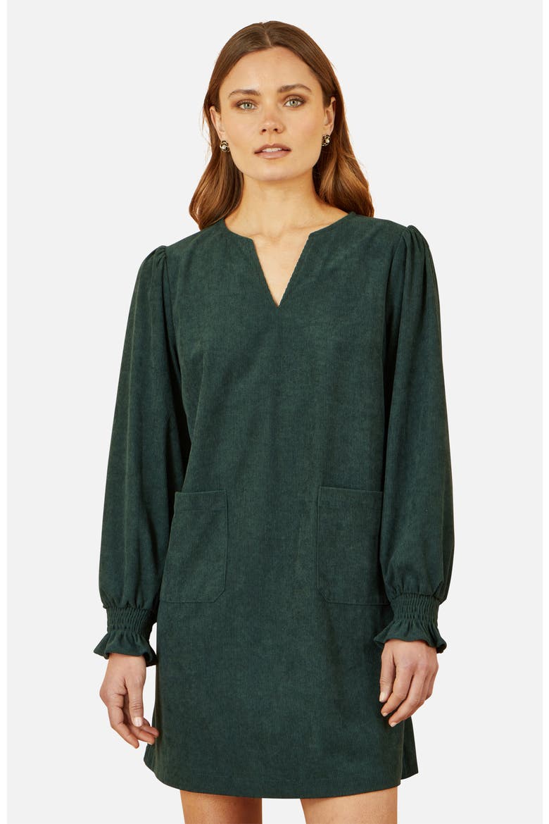 Cord Ruched Sleeve Tunic, Alternate, color, Green