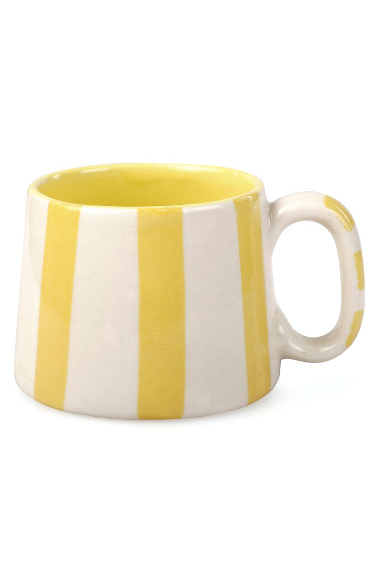 Casa Amarosa Stripe Mug, Main, color, Yellow