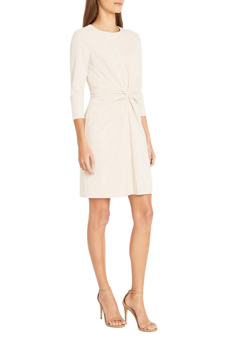 Front Knot Sheath Dress, Alternate, color, HORN