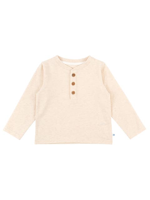 Knit Long Sleeve Henley Tee