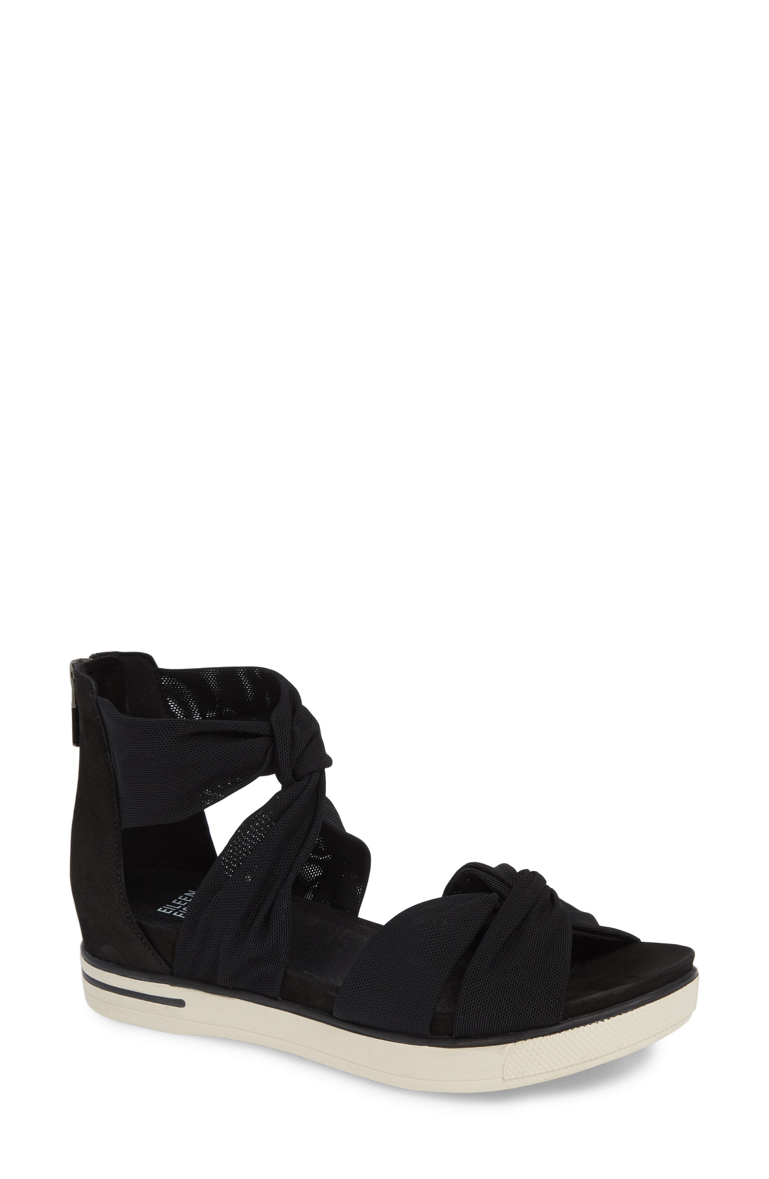 Zanya Sandal, Main, color, BLACK FABRIC