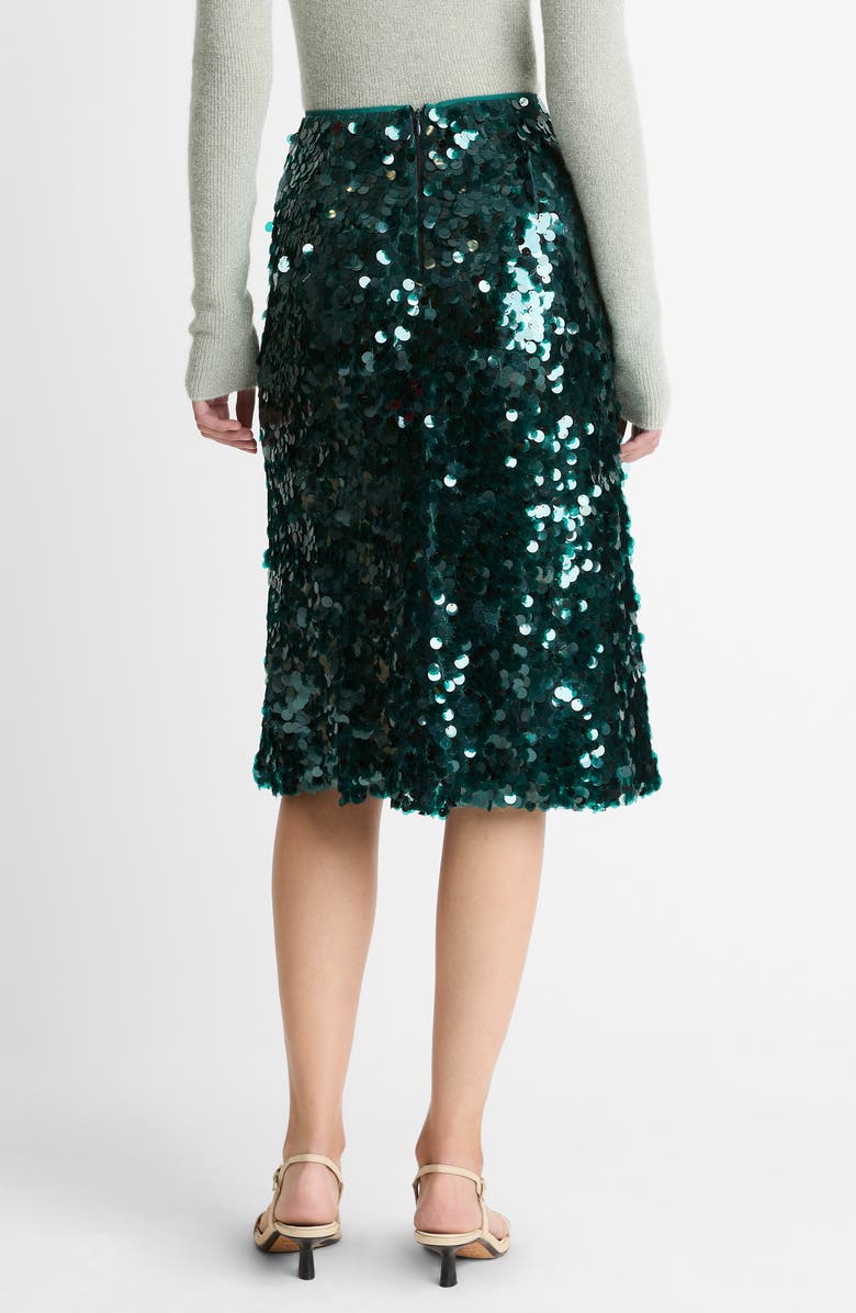 Vince Paillettes Sequin Skirt, Alternate, color, Juniper