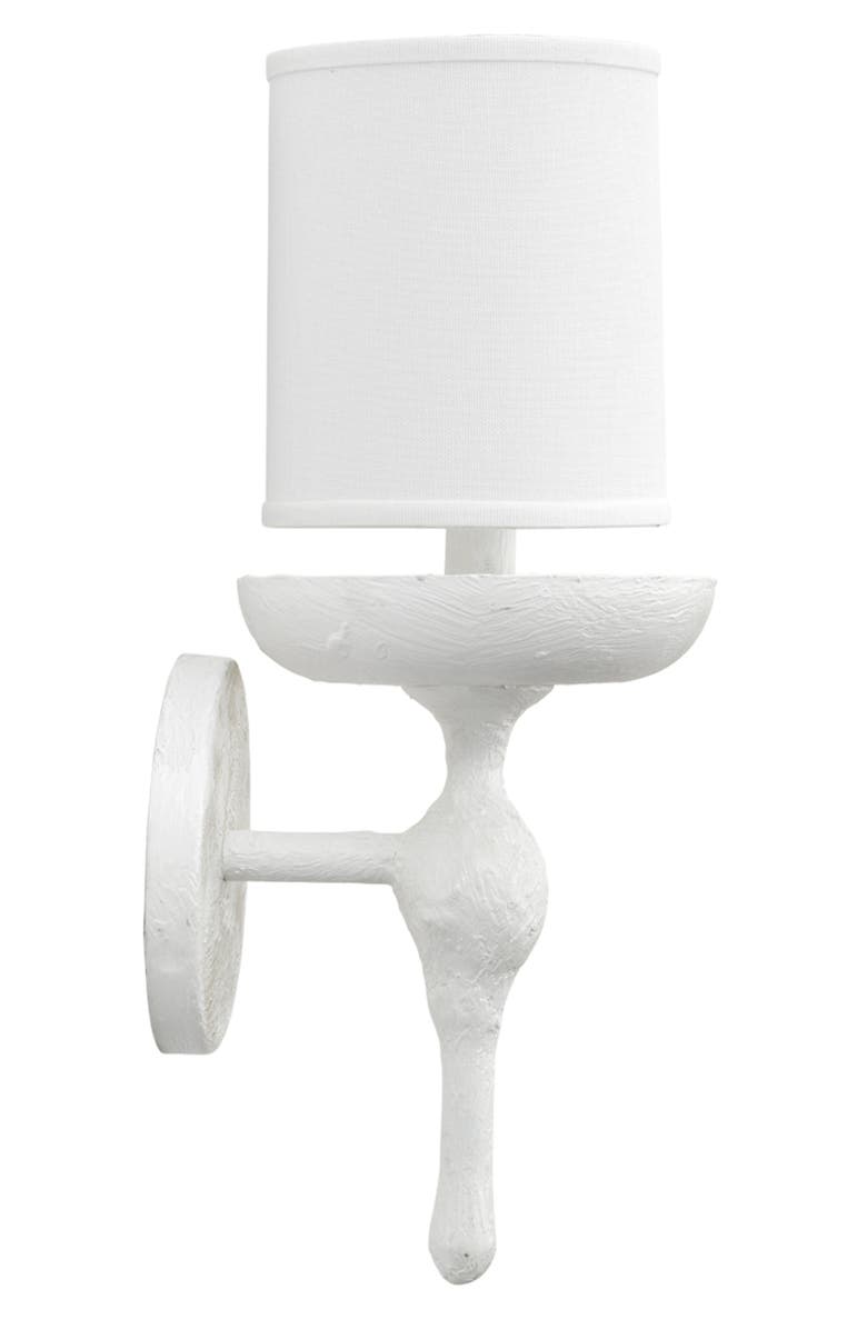 JAMIE YOUNG Concord Wall Sconce, White Plaster, Alternate, color, White