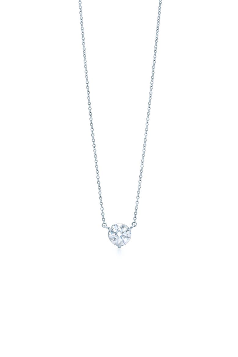 Platinum 1ct. Solitaire Diamond Pendant Necklace, Main, color, PLATINUM