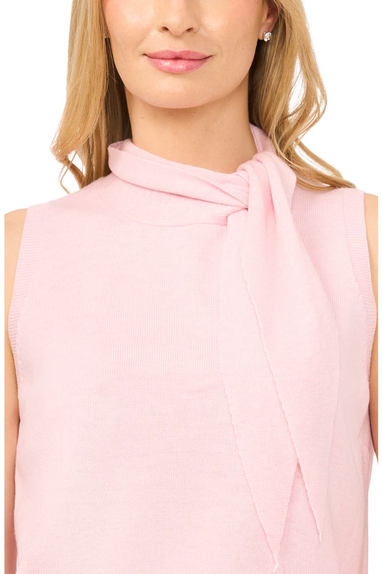 Tie Neck Sweater Tank, Alternate, color, CHARMING PINK