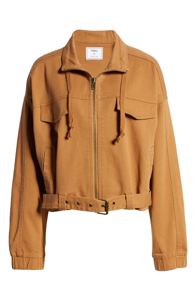 Tinsel Crop Utility Jacket, Alternate, color,