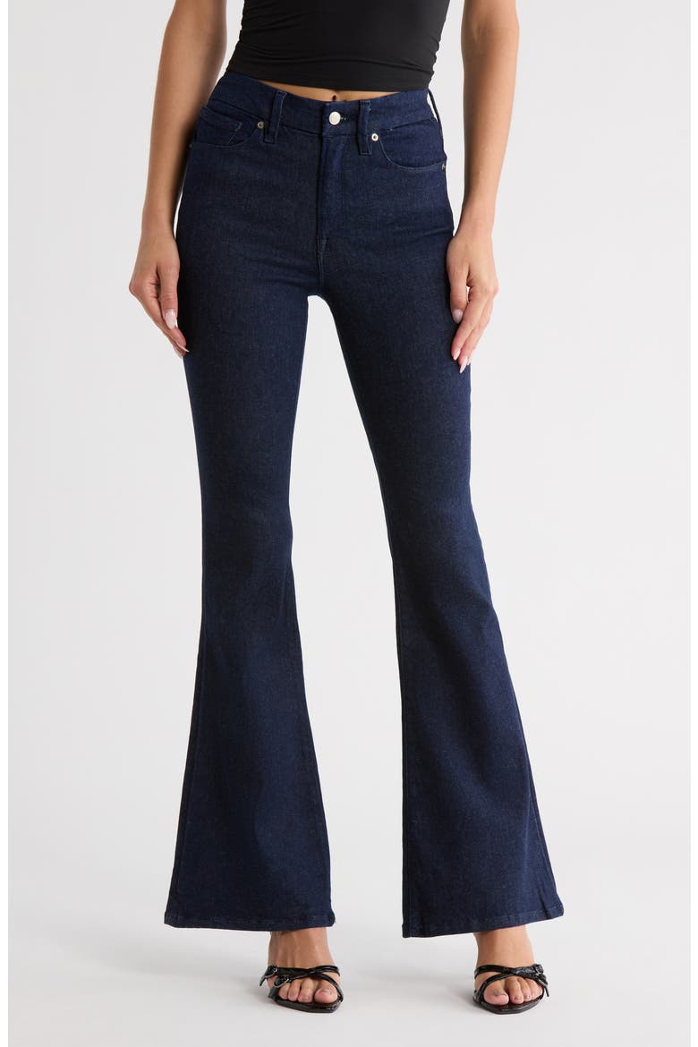 Always Fits Good Distressed Flare Jeans, Main, color, INDIGO690