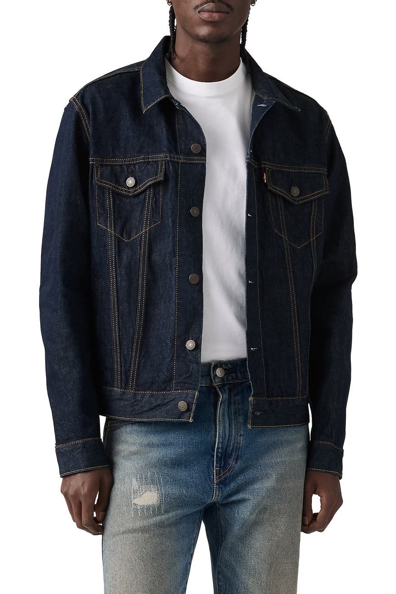 The Trucker Jacket, Main, color, WASH IT OUT RINSE T