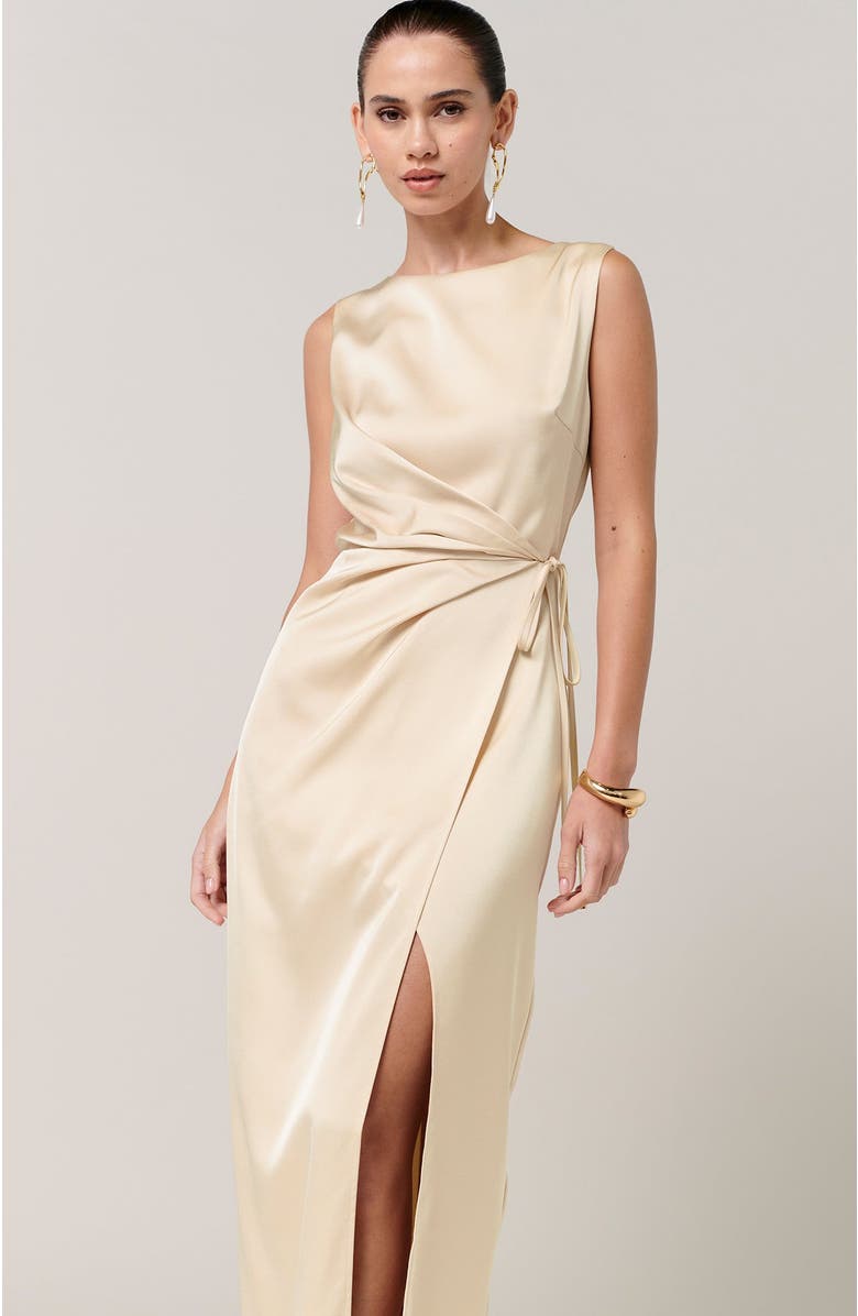 SAVEL Shona Midi Dress, Alternate, color, Oyster
