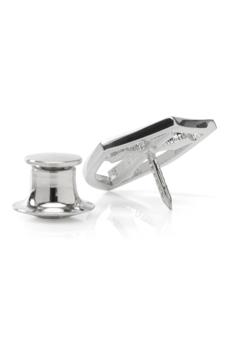 Cross Shield Stainless Steel Lapel Pin, Alternate, color, SILVER