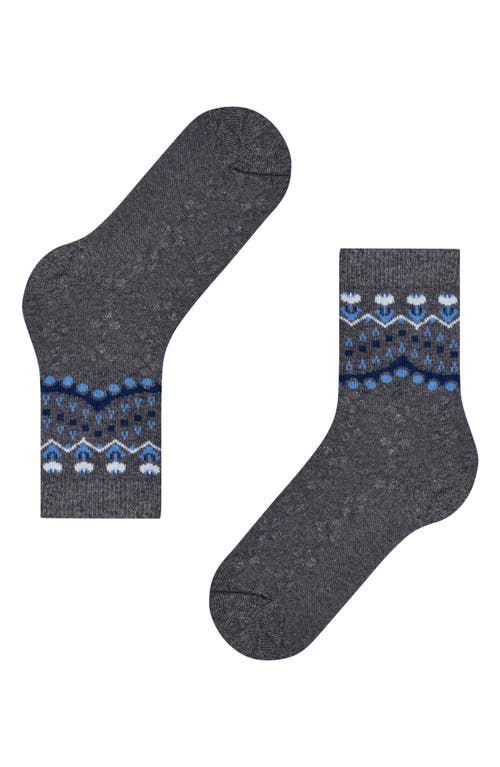 Falke Fair Isle Crew Socks In Blue