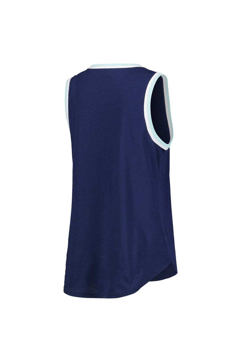Women's G-III 4Her by Carl Banks Deep Sea Blue Seattle Kraken Strategy Tank Top, Alternate, color, Navy