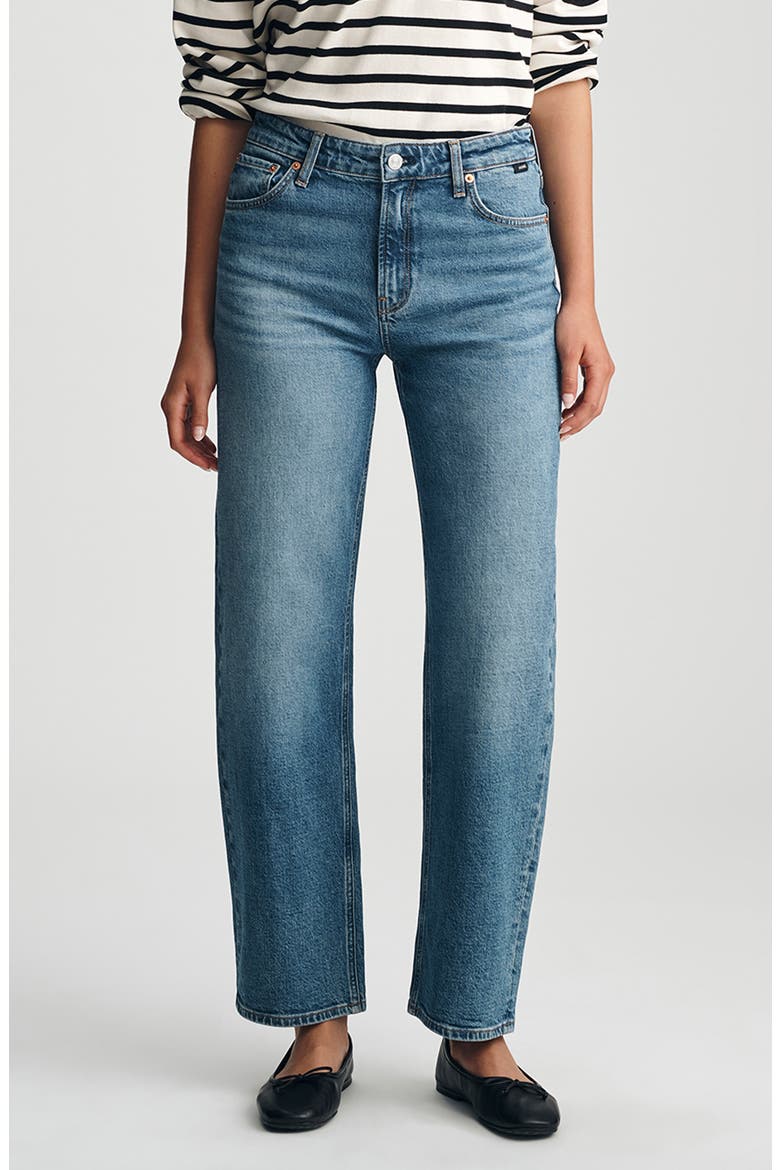 Nica High Waist Barrel Jeans, Main, color, MID BRUSHED CLASSIC