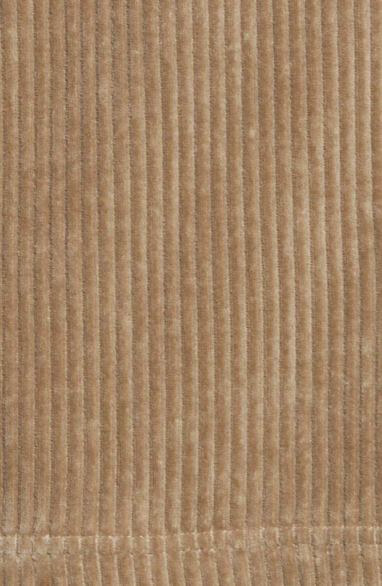 Oliver Spencer Riviera Corduroy Short Sleeve Organic Cotton Blend Button-Up Shirt, Alternate, color, Grey