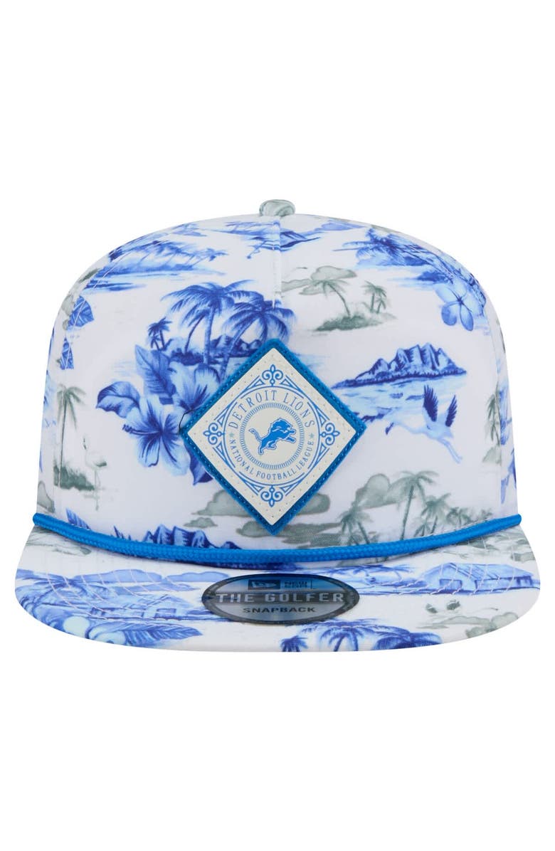 New Era Men's New Era White Detroit Lions Adventure Snapback Golfer Hat, Alternate, color, White