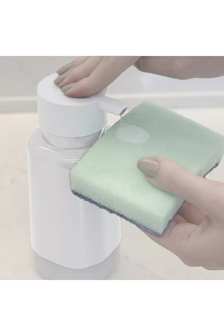 Durable Refillable Kitchen Bathroom Soap Dispenser Organizer with Pump, 17 oz, Alternate, color, White