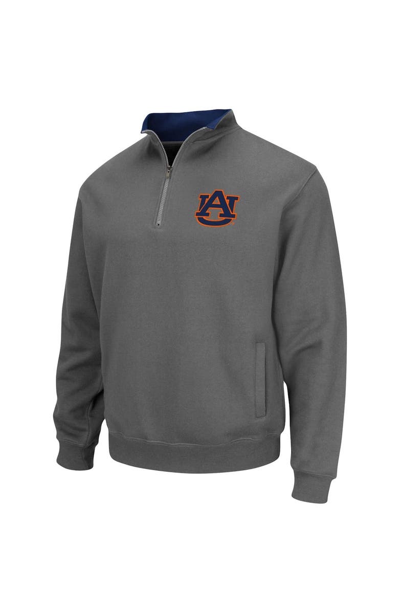 COLOSSEUM Men's Colosseum Charcoal Auburn Tigers Tortugas Logo Quarter-Zip Pullover Jacket, Alternate, color, Charcoal