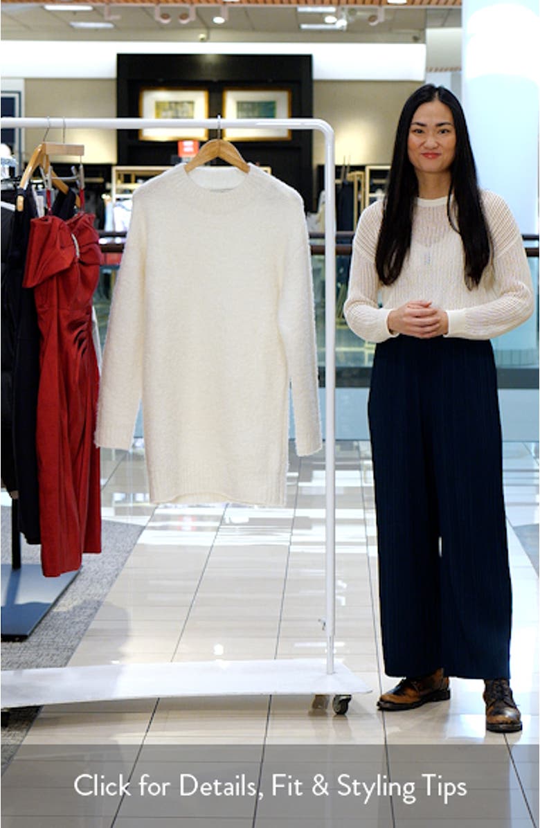 Cozy Crewneck Long Sleeve Sweater Dress, sales video thumbnail