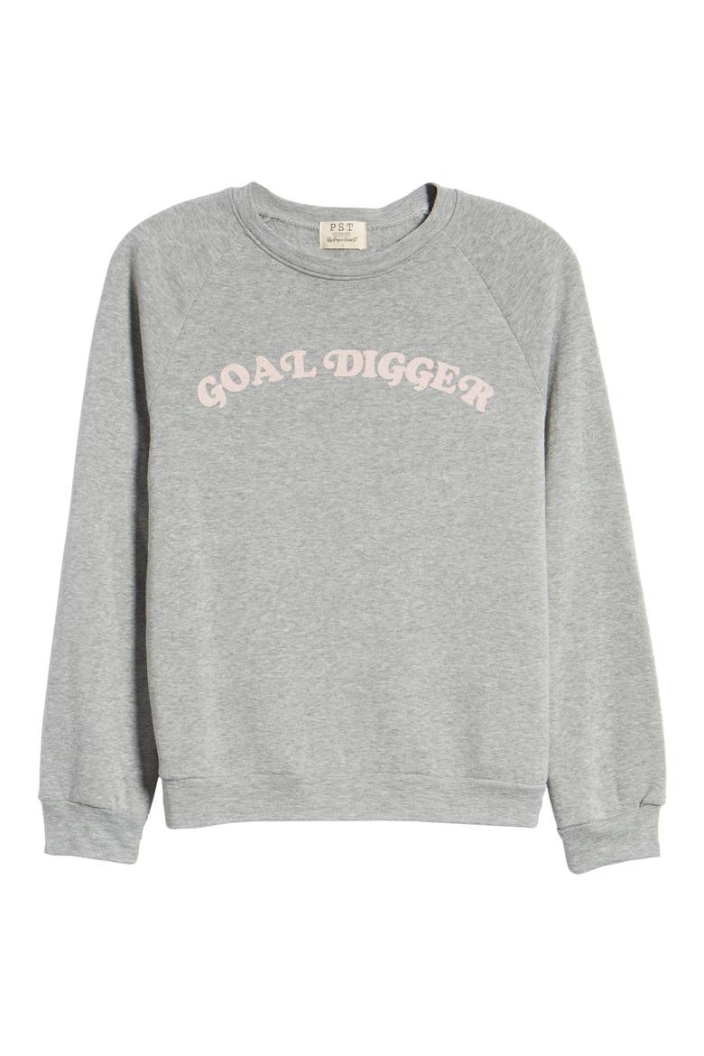 Goal Digger Sweatshirt, Alternate, color, HEATHER GREY