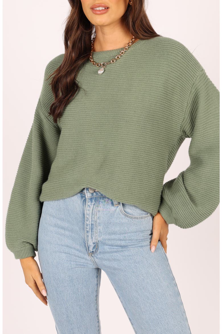 Lakelyn Textured Crewneck Sweater, Main, color, KHAKI