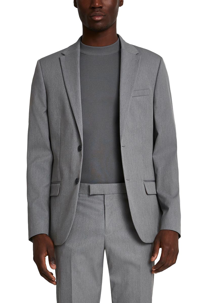 River Island Skinny Twill Suit Jacket, Main, color, 