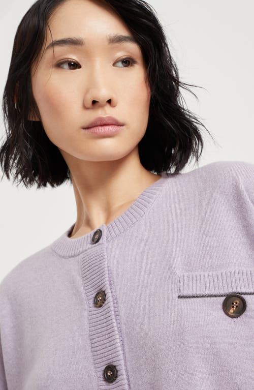 Brunello Cucinelli Monili-detail Cardigan In Lilac